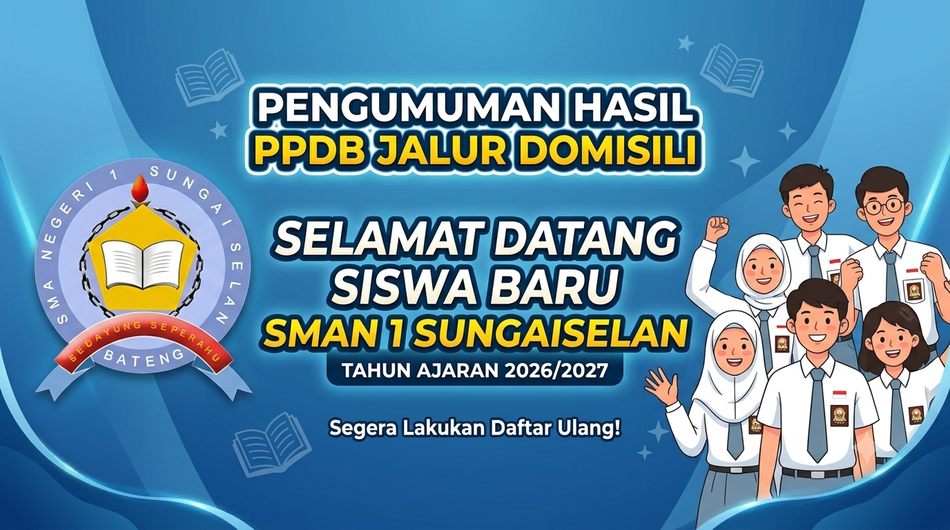 Pengumuman Hasil Seleksi SPMB Jalur Domisili SMAN 1 Sungaiselan Tahun Ajaran 2026 2027